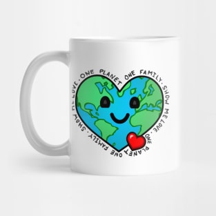 One Planet, One Family, Love - Earth Mug